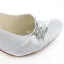 Chaussures De Mariage Élégant De Satin Escarpin Blanc Talon Aiguille Avec Le Cristal