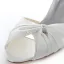 Vacker Satin Brudskor Stilettklackar Vit Pumps Peep Toe