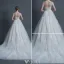 Luxux Hochzeitskleider 2017 Hochgradige Applique Schnürt Sich Helle Champagner-brautkleider Mit Langem Zug