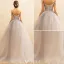 Princess Prom Dresses 2017 Off The Shoulder Mix Grey And Champagne Tulle Occasion Dress