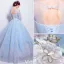 Flower Fairy Prom Dresses 2017 Scoop Neckline Applique Colorful Flowers Ruffle Sky Blue Tulle Occasion Dresses