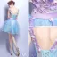 Flower Fairy Prom Dresses 2017 V-neck Applique Petals Ruffle Blue Tulle Occasion Dress