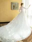 Glamorous Bridal Gown 2017 Square Neckline Applique Lace Wedding Dress With Long Sleeves