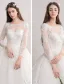 Princess bridal gown 2017 scoop neckline sequin applique lace ruffle tulle wedding dress with long sleeves