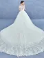 Simple Bridal Gowns 2017 Sweetheart Textured Lace Ruffle Tulle Wedding Dresses With Train