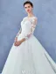 Simple Bridal Gowns 2017 Sweetheart Textured Lace Ruffle Tulle Wedding Dresses With Train