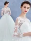 Simple Bridal Gowns 2017 Sweetheart Textured Lace Ruffle Tulle Wedding Dresses With Train