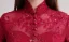 Cheongsam Improved Evening Dresses 2017 High Neck Sequins Applique Lace Burgundy Tulle Occasion Dress