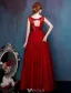 Charming Red Prom Dress Floor Length Backless Formal Gown 2017