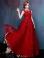 Charming Red Prom Dress Floor Length Backless Formal Gown 2017