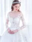 Glamourösen Hochzeitskleider 2017 Quadratischen Ausschnitt Applique Schnürsenkel Weiß Tüll Brautkleider