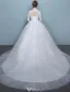 Vintage Wedding Dresses 2017 High Neck Long Sleeves Applique Lace Bridal Gowns