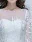 Gorgeous Mermaid Wedding Dresses 2017 Scoop Neckline White Lace Bridal Gowns With Sleeves