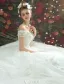 Elegant Wedding Dresses 2017 Off The Shoulder Ruffle Tulle Applique Lace Flowers Bridal Gowns With Train
