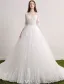 Robe De Mariée Magnifique 2017 Scoop Décolleté Applique Dentelle Robes De Mariée Sans Dos