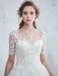 Elegant Wedding Dresses 2017 Scoop Neckline Applique Water Soluble Lace Bridal Gowns