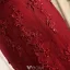Sexig Sjöjungfru Aftonklänning 2017 Burgundy Spets Backless Formell Klädsel