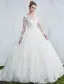 Beautiful Wedding Dresses 2017 Scoop Neck Applique Lace White Tulle Bridal Gowns