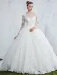 Beautiful Wedding Dresses 2017 Scoop Neck Applique Lace White Tulle Bridal Gowns