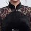 Elegant Black Evening Dress Long Lace Sleeves Fitted Suede Dress For Mother Of The Bride