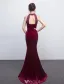 Robe De Soirée Sirène Sexy 2017 Halter Robe Ceremonie Dos Nu Avec Des Paillettes