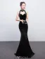 Robe De Soirée Sirène Sexy 2017 Halter Robe Ceremonie Dos Nu Avec Des Paillettes