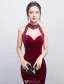 Robe De Soirée Sirène Sexy 2017 Halter Robe Ceremonie Dos Nu Avec Des Paillettes