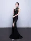 Robe De Soirée Sirène Sexy 2017 Robe Ceremonie Dos Nu Noire