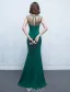 Sexig Backless Aftonklänning 2017 Grön Satin Lång Balklänning