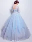 Flower Fairy Prom Dresses 2017 Scoop Neckline Applique Colorful Flowers Ruffle Sky Blue Tulle Occasion Dresses