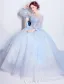 Flower Fairy Prom Dresses 2017 Scoop Neckline Applique Colorful Flowers Ruffle Sky Blue Tulle Occasion Dresses