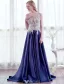 Beautiful Evening Dresses 2017 Scoop Neckline Beading Pearls Applique Lace Long Dress