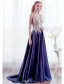 Beautiful Evening Dresses 2017 Scoop Neckline Beading Pearls Applique Lace Long Dress