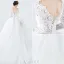 Elegant Wedding Dresses 2017 V-neck Applique Lace Ball Gown Bridal Gowns With Sleeves