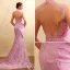 Beautiful Evening Dresses 2017 Scoop Neckline Ruffle Chiffon Lace Mermaid Long Dress