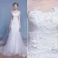 Glamorous Mermaid Wedding Dresses 2017 Square Neckline Applique Lace Beading Rhinestones Bridal Gowns With 100 Cm Train
