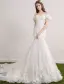 Elegante Nixe Hochzeitskleider 2017 Weg Von Der Schulter Applique Spitze Und Blumen Brautkleider