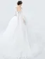 Elegant Wedding Dresses 2017 V-neck Applique Lace Ball Gown Bridal Gowns With Sleeves