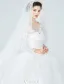 Elegant Wedding Dresses 2017 V-neck Applique Lace Ball Gown Bridal Gowns With Sleeves