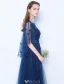 Sexy Blue Evening Dress Appliques Lace Long Formal Dress Backless