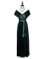 Élégant Sirène Robe De Soirée 2017 Volants V-cou Bowknot Sash Robe De Longueur Cheville