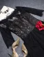 Elegant Evening Dresses 2017 Square Neckline Black Eyelash Lace With Gold Sequins Dress