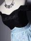Beautiful Evening Dresses 2017 Off The Shoulder Black And Sky Blue Lace Dress