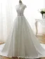 Vintage A-line Wedding Dresses 2017 High Neck Applique Lace Beading Sequins Ivory Satin Bridal Gowns