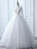 Vintage Wedding Dresses 2017 High Neck Applique Buttons White Glitter Tulle Bridal Gowns
