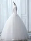 Vintage Brautkleider 2017 Hohe Hals Applikationen Knöpfe Weißen Glitzer Tüll Brautkleider