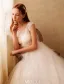 Beautiful A-line Wedding Dresses 2017 Scoop Neckline Beading And Applique Lace Flowers Bridal Gowns