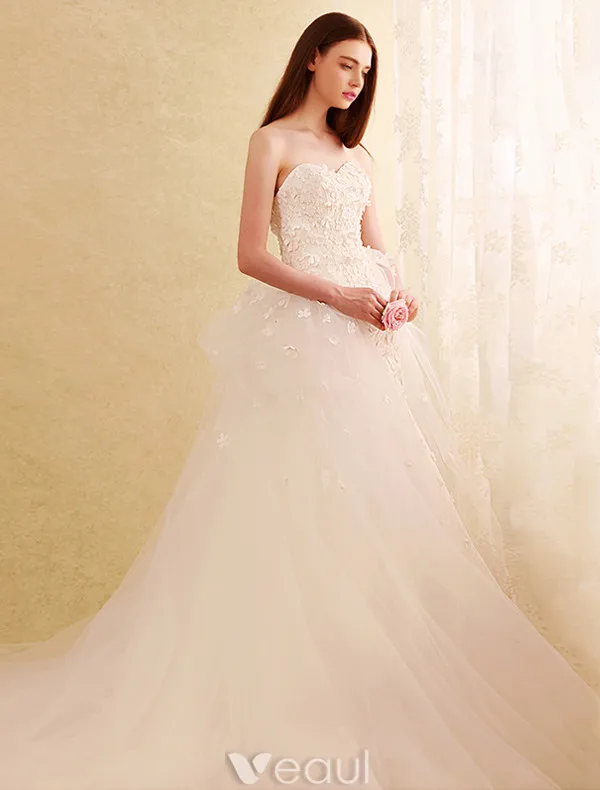 Robes De Mariée Glamour 2017 Sweetheart Amovible Train De Sirène De Robe De Mariage