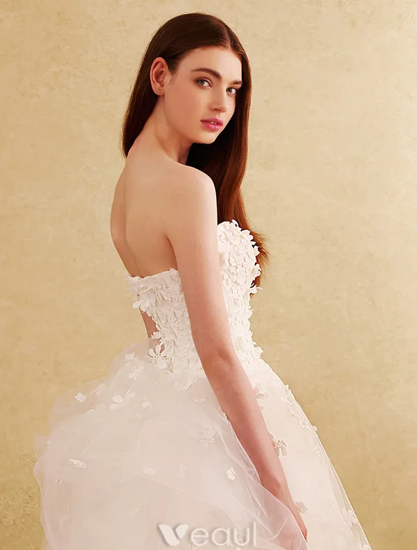 Robes De Mariée Glamour 2017 Sweetheart Amovible Train De Sirène De Robe De Mariage