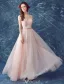 Charming Pink Evening Dress 2017 Cheap Long Formal Dress Off The Shoulder